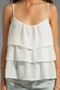 view 3 of 3 Jonesy Ruffle Tank in Show White Chiffon