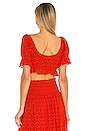 view 3 of 4 Coco Crop Top in Spacey Lacey Red