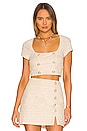 view 1 of 4 Landon Tweed Top in White in White Tweed