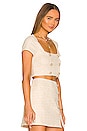 view 2 of 4 Landon Tweed Top in White in White Tweed