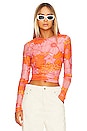 view 1 of 8 Daphne Top in Retro Garden Mesh