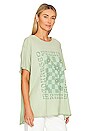 view 2 of 4 Airport Tee in Flower Check Graphic