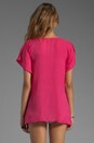 view 2 of 3 Original Mumu in Hot Pink Silky Satin