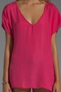view 3 of 3 Original Mumu in Hot Pink Silky Satin