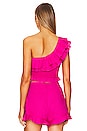 view 3 of 4 x REVOLVE Leni Ruffle Top in Hot Pink