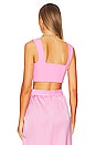 view 3 of 4 Ansley Crop Top in Pink Luxe Satin