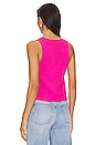 view 3 of 4 Time Out Tie Top in Pink Rib Knit