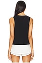 view 3 of 4 Time Out Tie Top in Black Rib Knit