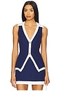 view 1 of 4 Colby Vest Top in Navy & White
