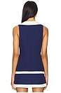 view 3 of 4 Colby Vest Top in Navy & White