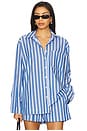 view 1 of 5 Braxton Button Down in Coastal Blue Stripe