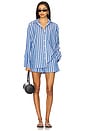 view 4 of 5 Braxton Button Down in Coastal Blue Stripe