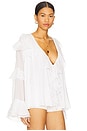 view 2 of 4 Joss Ruffle Top in White Voile