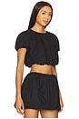 view 2 of 4 Highland Crop Top in Black Poplin