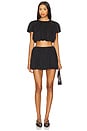 view 4 of 4 Highland Crop Top in Black Poplin
