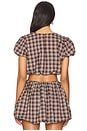 view 3 of 5 Highland Crop Top in Saddle Plaid