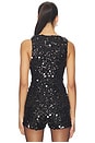 view 3 of 5 Viva Vest Top in Black Metallic Sequins