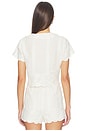 view 3 of 4 Lyla Top in White Eyelet Embroidery in White Eyelet Embroirdery