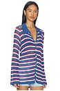 view 2 of 4 Button Up Coverup in Montauk Stripe Crochet