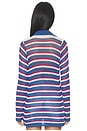 view 3 of 4 Button Up Coverup in Montauk Stripe Crochet