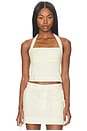 view 1 of 4 Hayden Halter Top in Buttercream Linen