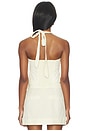view 3 of 4 Hayden Halter Top in Buttercream Linen