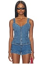view 1 of 4 Shay Corset Top in Waterfall Blue