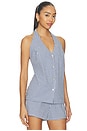 view 2 of 4 Hillary Halter Top in Navy Gingham