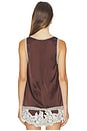 view 3 of 5 Sandra Top in Chocolate Satin