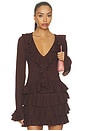 view 1 of 4 Marley Top in Brown Pointelle Knit
