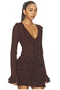 view 2 of 4 Marley Top in Brown Pointelle Knit