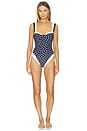 view 2 of 5 Saint Jean One Piece in Reversible Navy Polka Dot