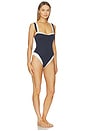 view 3 of 5 Saint Jean One Piece in Reversible Navy Polka Dot