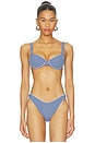 view 1 of 5 HAUT DE MAILLOT DE BAIN MONTAUK in Blueberry Gingham