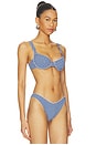 view 2 of 5 HAUT DE MAILLOT DE BAIN MONTAUK in Blueberry Gingham