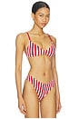 view 2 of 5 BAÑO MARITIME in Red Stripe Contour Scrunch