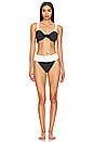 view 4 of 4 Aruba Bikini Top in Domino Colorblock Scrunch