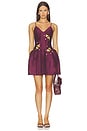 view 1 of 4 VESTIDO TUCK DETAIL BUSTIER SLIP in Wine Red