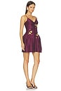 view 2 of 4 VESTIDO TUCK DETAIL BUSTIER SLIP in Wine Red