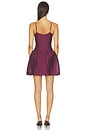 view 3 of 4 VESTIDO TUCK DETAIL BUSTIER SLIP in Wine Red