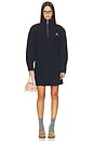 view 2 of 4 Mandarin Collar Pullover Dress in Navy Blue