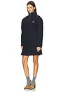 view 4 of 4 Mandarin Collar Pullover Dress in Navy Blue
