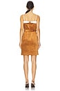 view 3 of 3 Fan-shaped Turn-down Collar Camisole Dress in Brown