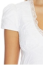 view 4 of 4 ROBE LACE TRIM SWEETHEART NECKLINE in White