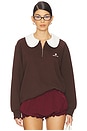 view 1 of 5 Doll Collar Oversized Sweatshirt in Brown