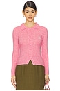 view 1 of 5 Lapel Fitted Cardigan in Pink