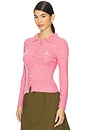 view 2 of 5 Lapel Fitted Cardigan in Pink