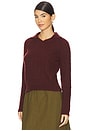 view 3 of 6 Cable Knit Pullover Sweater in Wine Red