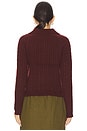 view 4 of 6 Cable Knit Pullover Sweater in Wine Red