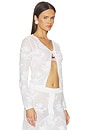 view 2 of 5 Threadwork Bow Cardigan in White